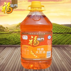 福临门 纯香大豆油植物油4L黄色油黄豆油烧烤炒菜食用油