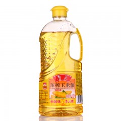 鲁花 压榨玉米油900ml食用油植物油家庭厨房