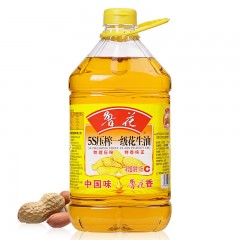 鲁花 食用油 5S 物理压榨花生油  4L