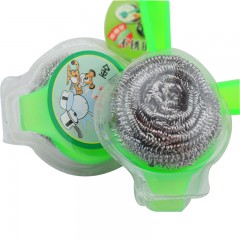 利临 带柄锅刷子不锈钢钢丝球清洁球清洁刷长柄刷子洗锅钢丝刷锅球