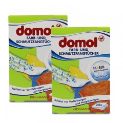 Domol 德国原装进口 洗衣色母片防串染色 吸色纸防染巾 2盒装