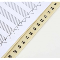 富得快 FD3100塑料 分类索引卡 PVC数字1-31页分页纸隔页纸分类纸