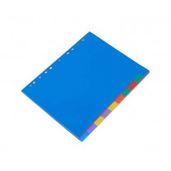 富得快 FD1000 塑料10级彩色文件分类索引PVC10页彩色分页纸隔页纸