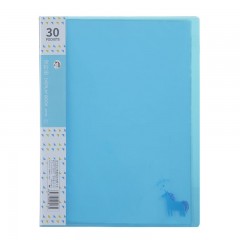 齐心 多页文件夹收纳册插页袋多层学生用资料册a4小清新40页A3163