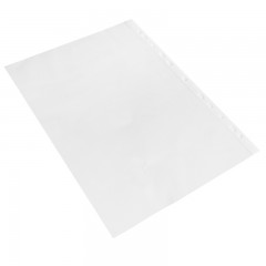 得力 100个装l型文件夹单片插替芯活页收纳保护档案资料袋子防水加厚十一孔办工公a4纸保护膜套透明文件袋11孔