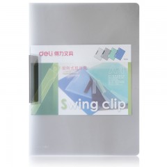 得力 5个装 A4旋转报告夹5546标书夹文件夹资料夹会议夹简易夹学生考卷简历夹简约半透明活页强力本夹