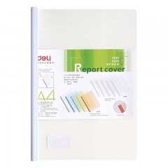 得力 抽杆夹拉杆文件夹报告夹A4透明文件夹 5534