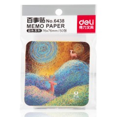 得力 6438 百事贴 留言条可撕便笺便签本N次贴万事办公