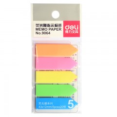 得力 9064 百事贴荧光膜指示标贴 便利贴 书签