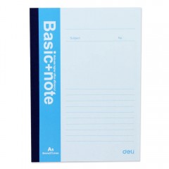 得力 7654笔记本 A5软面抄无线装订本80页 办公笔记本文具 记事本