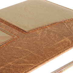 得力 7922皮面本防皮笔记本日记本会议记录本32K190*130mm160页