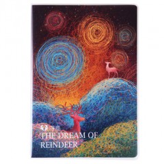 得力 T3272-05/12/15/17寻鹿系列胶套本学生笔记日记记事本32k72页