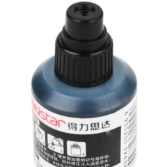 得力 S632单头大头油性笔记号笔 黑色添加 不可擦式墨水