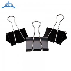 杰丽斯 黑色长尾夹8561 51mm 票据夹  长尾票夹 筒装12只