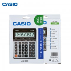 CASIO/卡西欧 12位数GX-120B计算器 耐久金属盖太阳能计算机公