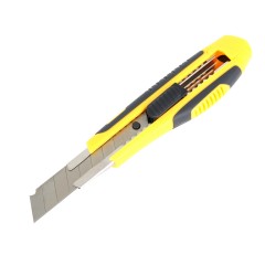 得力 2047大号软胶护手带金属护套美工刀 裁纸刀锋利安全裁剪