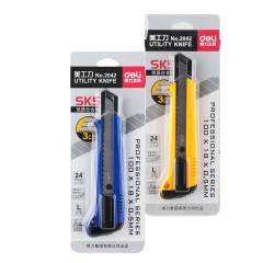 得力 小大号美工刀手动锁裁纸刀介刀裁剪手工裁纸刀工艺刀 切纸刀