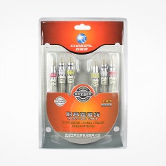 Choseal/秋叶原 三莲花RCA线机顶盒连接音视频线 Q-616/QS6773