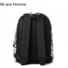 Mr.ace Homme印花双肩包女韩版潮休闲背包旅行背包中学生书包男