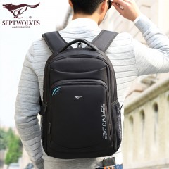 七匹狼 背包男 双肩包男士商务旅行电脑包大容量女休闲中学生书包