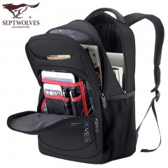 七匹狼 背包男 双肩包男士商务旅行电脑包大容量女休闲中学生书包