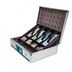 金隆兴 铝合金手提装钱箱提款收款箱钱柜 B598