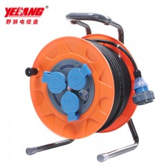 野狼 移动电缆盘电缆卷盘220v国标工业插座带漏电家用卷线盘空盘