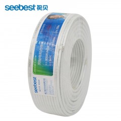 视贝 同轴电缆高清有线电视线闭路线1.0内芯双层屏蔽闭路线 10米起 505-64T/TW