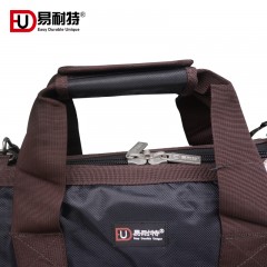 易耐特 工具包多功能帆布家电维修大号小号单肩双层加厚售后电工包12寸
