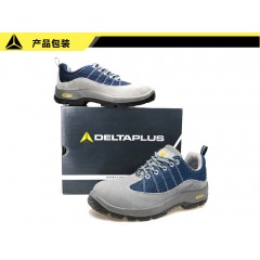 代尔塔 透气劳保鞋夏季男防砸防刺穿钢包头防臭安全鞋工作鞋防静电