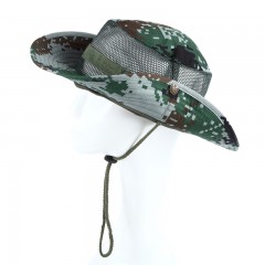 凹凸 户外迷彩网帽 渔夫帽 男女遮阳帽 休闲帽 防蚊防晒太阳帽子AT8709