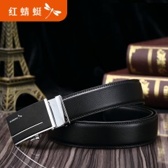 红蜻蜓 皮带男真皮自动扣头裤带纯牛皮腰带礼盒包装