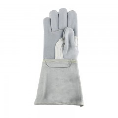 威特仕 电焊柔软牛皮工业耐高温飞溅隔热防烫耐磨加厚劳保焊工手套10-2850