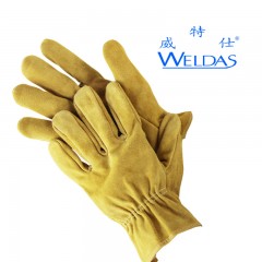 威特仕 反毛牛皮电焊手套劳保柔软牛皮钳工耐磨防护防烫电焊工手套10-2064