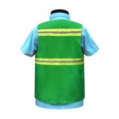 谋福 橘红色反光荧光背心安全服 环卫背心马甲骑车施工反光衣 夜