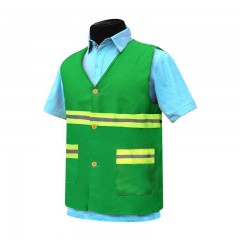 谋福 橘红色反光荧光背心安全服 环卫背心马甲骑车施工反光衣 夜