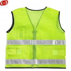 谋福 荧光黄反光马甲背心可挂对讲机 施工骑行反光马甲安全衣服