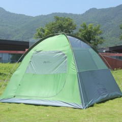 牧高笛 户外 露营登山野营防风防雨4人三季铝杆大空间帐篷 JR4