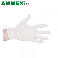 AMMEX/爱马斯 一次性乳胶手套 橡胶检查手套有粉 医生口腔牙科诊所100只TLCMD