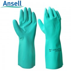 Ansell/安思尔 37-873防化手套防滑防水防化耐油工业劳保橡胶手套