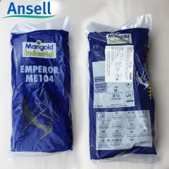 Ansell/安思尔  ME104橡胶防化手套工业耐酸碱黑色加长加厚防腐蚀耐浓硫酸
