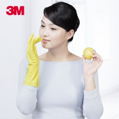 3M   薄巧天然橡胶手套 洗衣洗碗家用手套1双装 橡胶 xy003850282