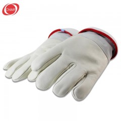 谋福 牛皮耐低温手套 耐寒冷 液氮LNG防寒防冻冷库加气站使用 40c