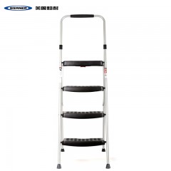 稳耐 家用梯子人字梯加厚铁梯子折叠梯四步梯244-5CN