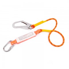 援邦 双绳连接绳缓冲包双大钩吸收器高空作业绳保护安全带防坠落缓冲器 YB-GKZY-1SHCB