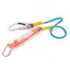 援邦 双绳连接绳缓冲包双大钩吸收器高空作业绳保护安全带防坠落缓冲器 YB-GKZY-1SHCB