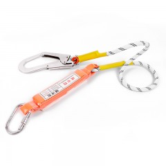 援邦 双绳连接绳缓冲包双大钩吸收器高空作业绳保护安全带防坠落缓冲器 YB-GKZY-1SHCB