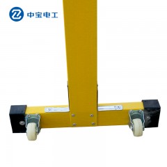 中宝 施工玻璃钢安全围栏可伸缩移动管状防护栏道路防护3米隔离栏