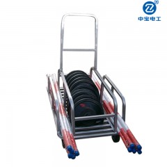中宝 电力专用 围栏手推车 货车搬运车手拉车不锈钢平板车万向轮