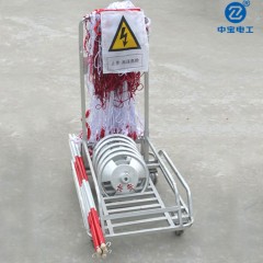 中宝 电力专用 围栏手推车 货车搬运车手拉车不锈钢平板车万向轮